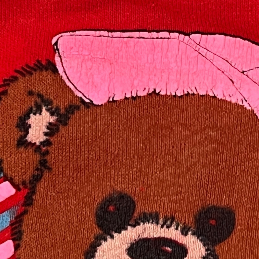 Vintage 80s Take Me Home Teddy Bear Red 1980s Cre… - image 5